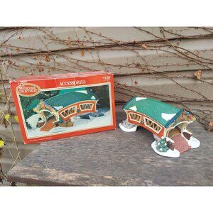 Dickens Village Porcelain Covered Bridge Christmas Accessory 1998 w/ Box